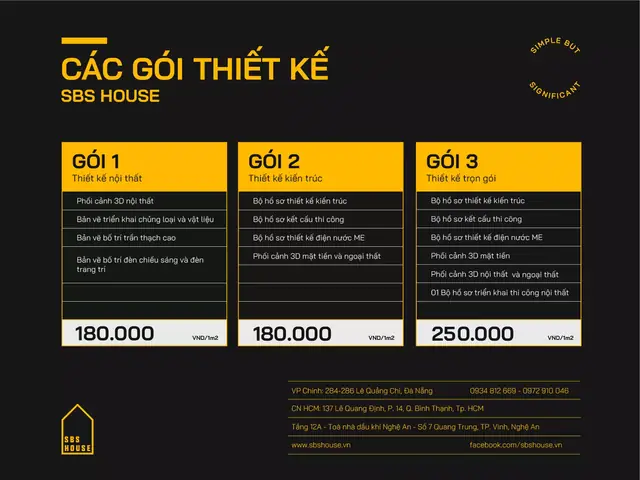 Báo Giá Thiết Kế Nhà Của Sbs House