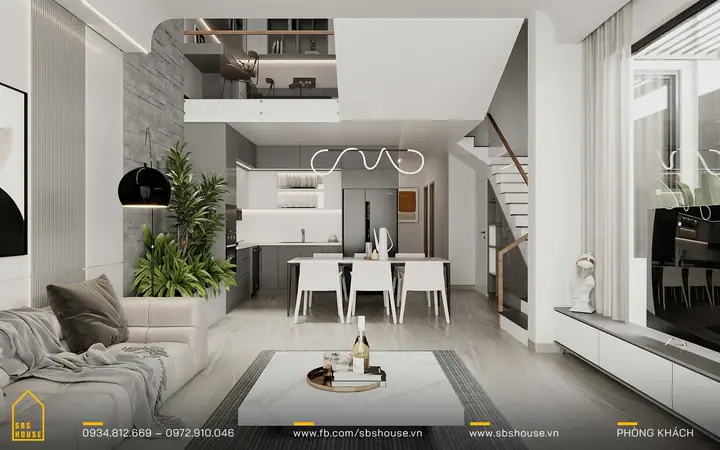 Mẫu Nhà Mặt Tiền 6m 3 Tầng