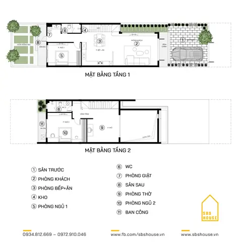 Mẫu Thiết Kế Nhà Mặt Tiền 6m 2 Tầng