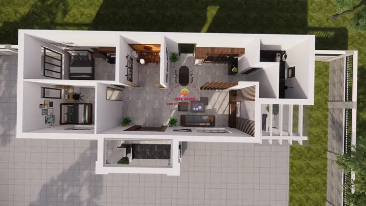 Mẫu Nhà Ngang 1 Tầng Mẫu Nhà Ngang 1 Tầng