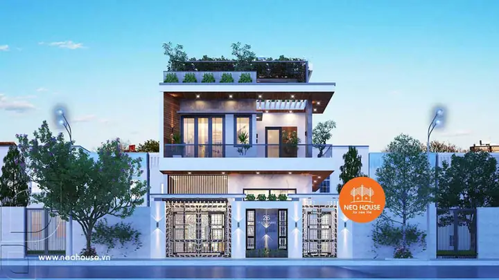 Mẫu Nhà Phố Đẹp 2 Tầng Mặt Tiền 7m Hiện Đại