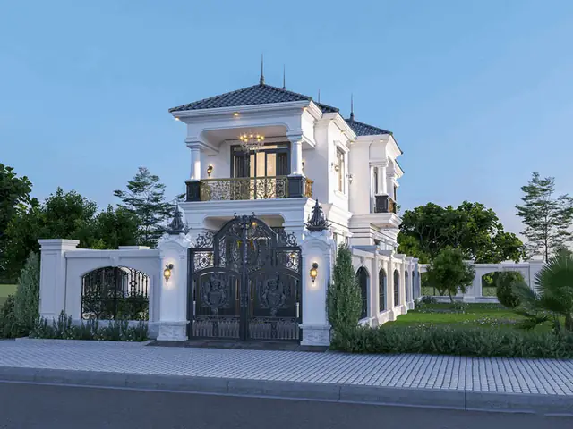 Mẫu Nhà Phố Ngang 7m 2 Tầng 4 Phòng Ngủ