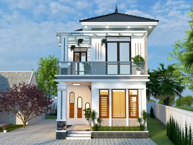 Mẫu Nhà Phố Mặt Tiền Nhà Phố 7m 2 Tầng Tân Cổ Điển