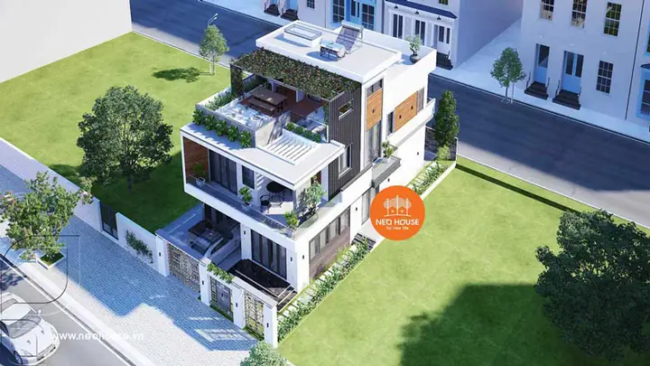 Mẫu Nhà Phố Đẹp 2 Tầng Mặt Tiền 7m Hiện Đại