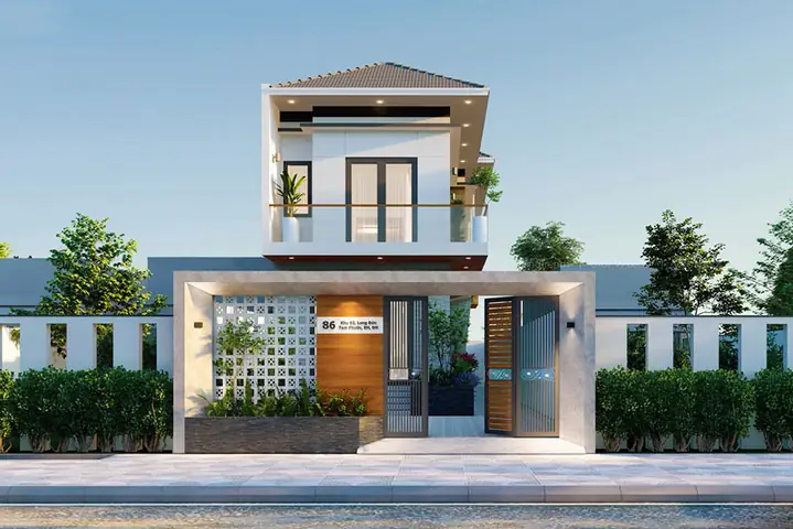 Mẫu Nhà Phố 2 Tầng Mặt Tiền 7m Ở Nông Thôn