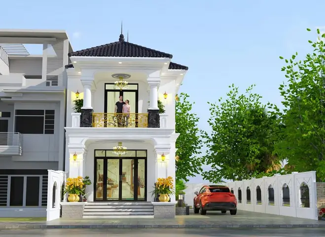 Mẫu Nhà Phố Mặt Tiền Nhà Phố 7m 2 Tầng Tân Cổ Điển