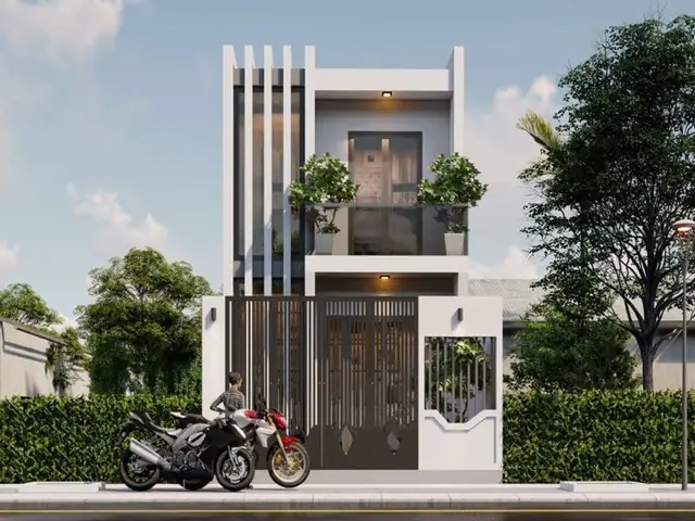 Mẫu Nhà Phố Ngang 7m 2 Tầng 3 Phòng Ngủ