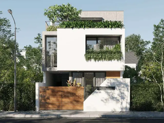 Mẫu Nhà Phố 2 Tầng Ngang 7m Đơn Giản