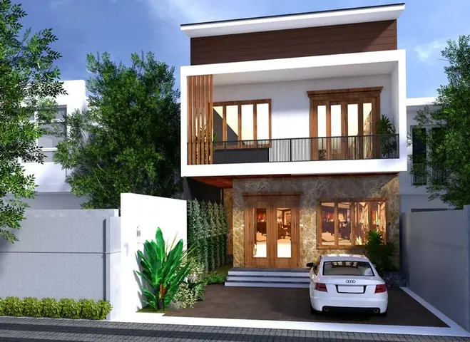 Mẫu Nhà Phố Ngang 7m 2 Tầng 4 Phòng Ngủ