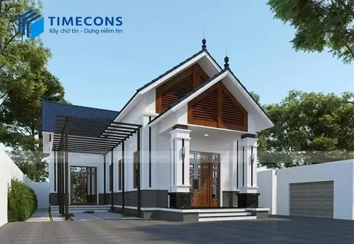 Thiết Kế Nhà Ống 1 Tầng 3 Phòng Ngủ Phong Cách Hiện Đại