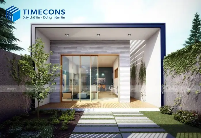 11. Thiết Kế Nhà Ống 1 Tầng 3 Phòng Ngủ Mái Bằng