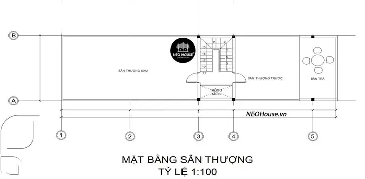 Mẫu Nhà Ống 2 Tầng 80m2 Có Sân Thượng