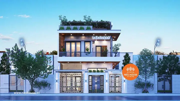 Mẫu Thiết Kế Nhà Ống Hiện Đại 2 Tầng 80m2 Độc Đáo