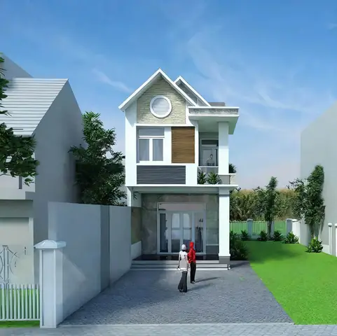 Mẫu Nhà Ống Có Gác Lửng 5x15m