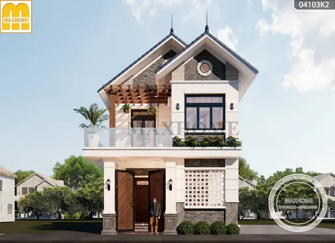 Mẫu Nhà Ống Mái Thái 2 Tầng Đẹp