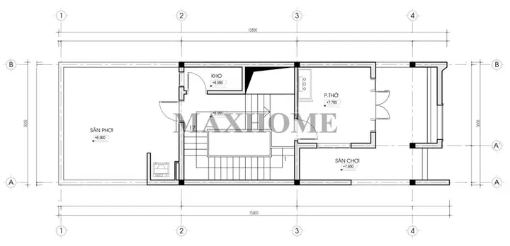 Mẫu Nhà Ống Ngang 5m