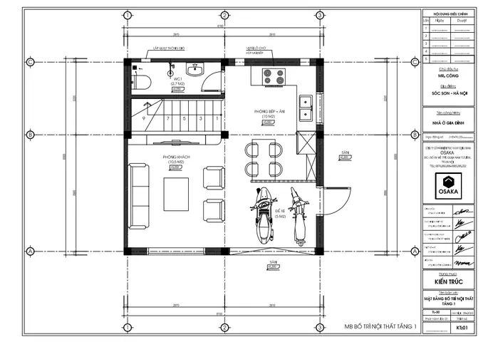 Mặt Bằng Công Năng Nhà Phố Hiện Đại Kích Thước 5×20 Tại Hòa Bình