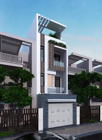 Mẫu Thiết Kế Nhà Ống Có Tầng Lửng 5x20