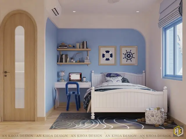 Thiết Kế Nội Thất Phòng Ngủ Cho Con Nhà 2 Tầng