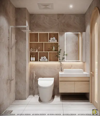 Thiết Kế Nội Thất Phòng Vệ Sinh 1 Nhà 2 Tầng