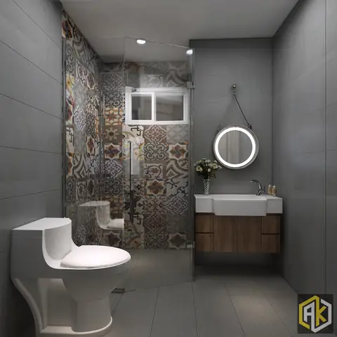 Thiết Kế Phòng Tắm Nhà 2 Tầng