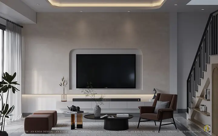 Thiết Kế Nội Thất Nhà 2 Tầng Khu Vực Phòng Khách