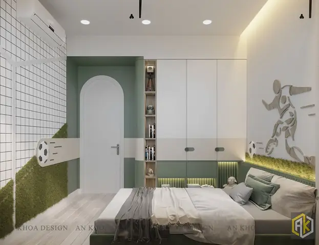 Nội Thất Phòng Ngủ Cho Con Nhà Ống 2 Tầng