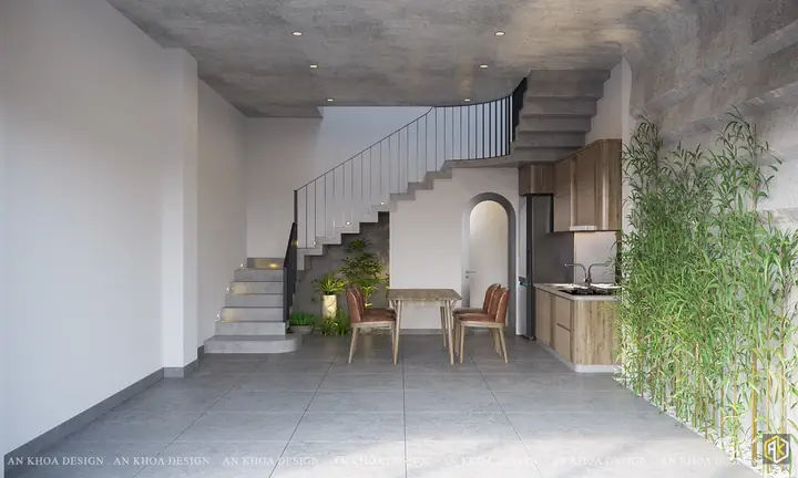 Lưu Ý Thiết Kế Không Gian Nội Thất Phòng Bếp Nhà 2 Tầng