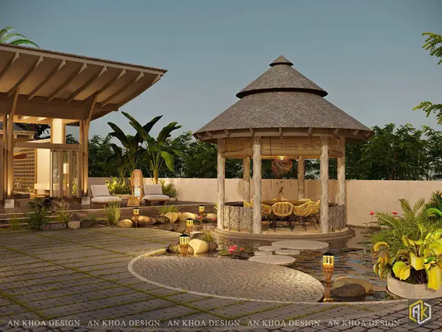 Thiết Kế Ngoại Thất Nhà Phố 1 Tầng Mái Lệch