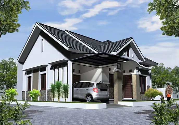 Thiết Kế Nhà Phố 1 Tầng Mái Thái