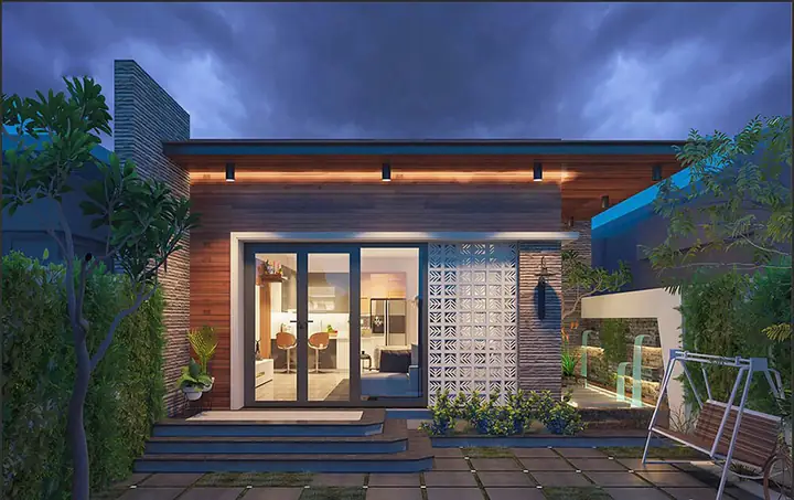 Thiết Kế Nhà Phố 1 Tầng