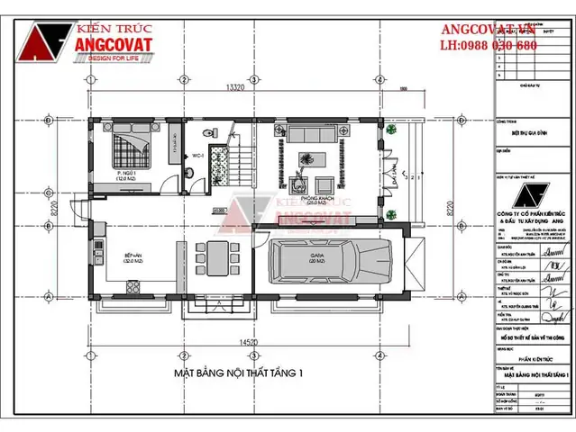 Khám Phá Mặt Bằng Công Năng Tầng 1 - Thiết Kế Nhà 2 Tầng 100m2 4 Phòng Ngủ