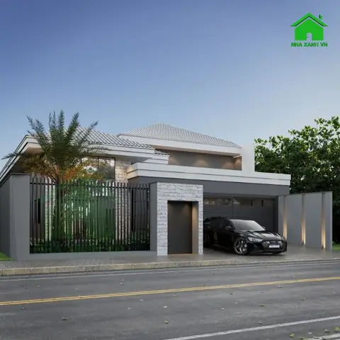 Mẫu Thiết Kế Nhà Cấp 4 10x10m Mái Nhật