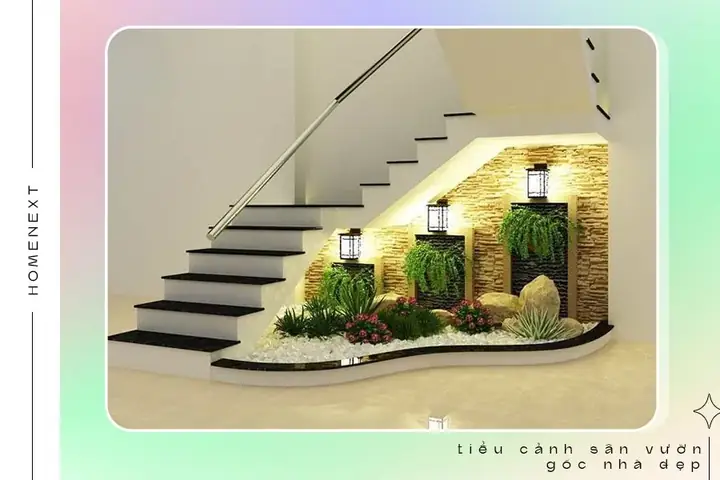 🏵️2.4.tiểu Cảnh Sân Vườn Cầu Thang Hiện Đại