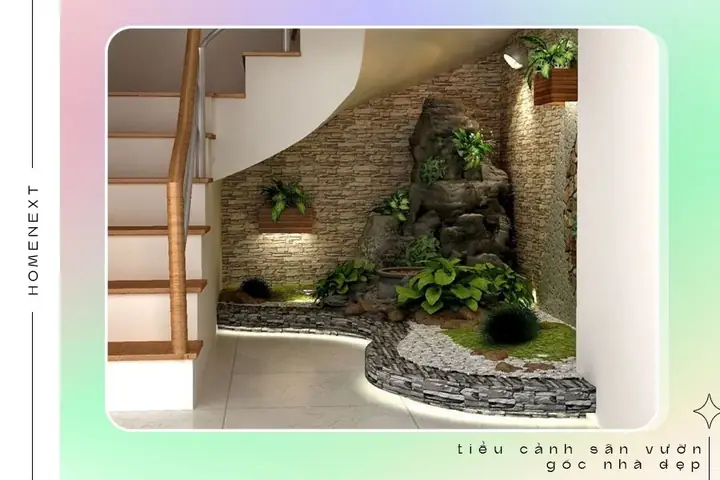 🏵️2.4.tiểu Cảnh Sân Vườn Cầu Thang Hiện Đại