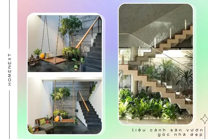 🏵️2.4.tiểu Cảnh Sân Vườn Cầu Thang Hiện Đại