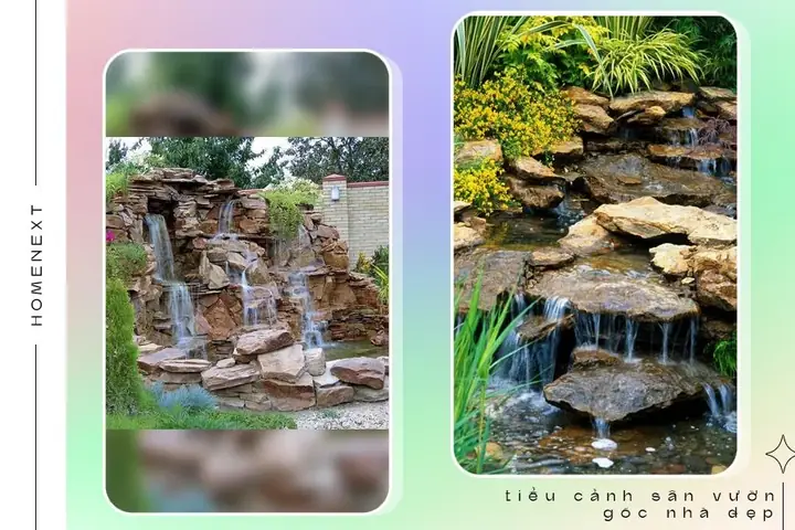 🏵️2.7.tiểu Cảnh Sân Vườn Thác Nước – Đài Phun Nước