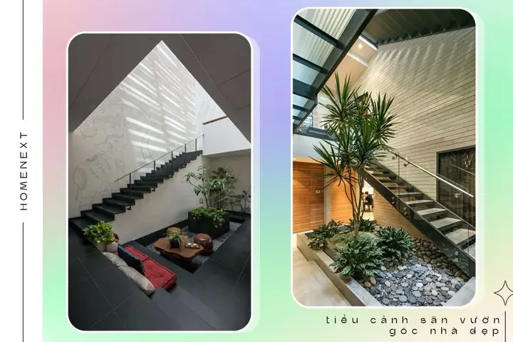 🏵️2.4.tiểu Cảnh Sân Vườn Cầu Thang Hiện Đại