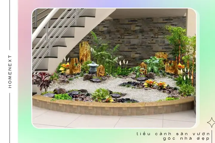 🏵️2.4.tiểu Cảnh Sân Vườn Cầu Thang Hiện Đại