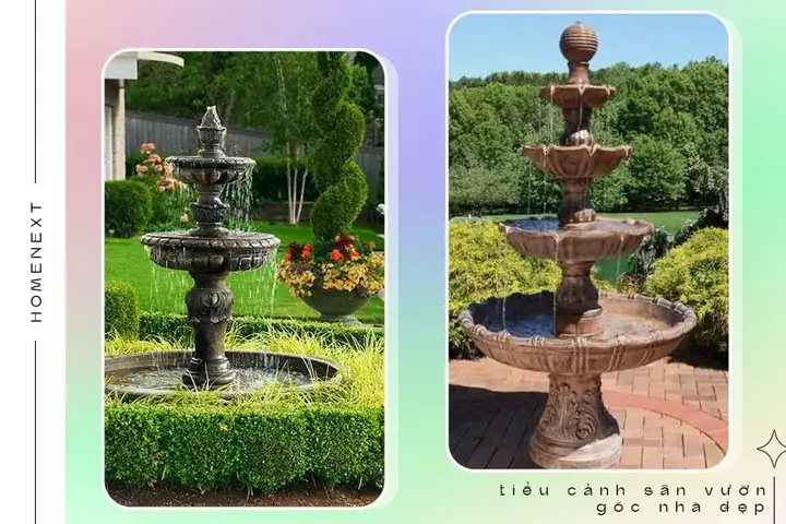 🏵️2.7.tiểu Cảnh Sân Vườn Thác Nước – Đài Phun Nước