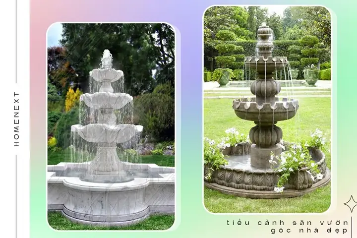 🏵️2.7.tiểu Cảnh Sân Vườn Thác Nước – Đài Phun Nước