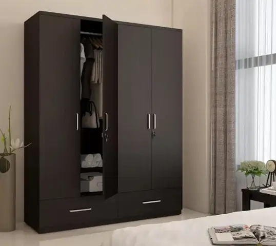 Mẫu Tủ Quần Áo 4 Buồng Gỗ Tự Nhiên Gỗ Óc Chó 4 Buồng