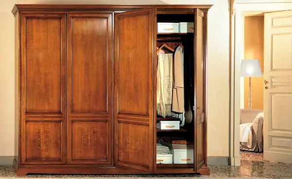 Mẫu Tủ Quần Áo 4 Buồng Gỗ Tự Nhiên Gỗ Óc Chó 4 Buồng