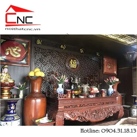 Mẫu Vách Ngăn Cnc Phòng Thờ Đẹp, Sang Trọng.