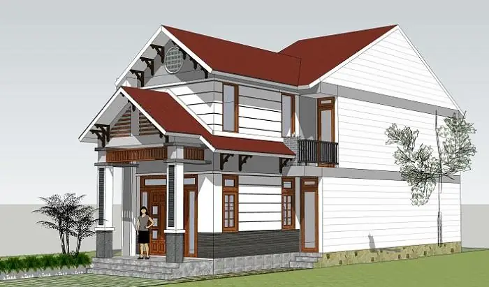 Mô Hình Nhà Cấp 4 Có Gác Lửng Mô Hình Nhà Cấp 4 Có Gác Lửng