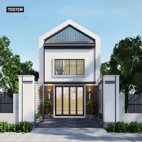 Mẫu Nhà Ống 1 Tầng 1 Tum