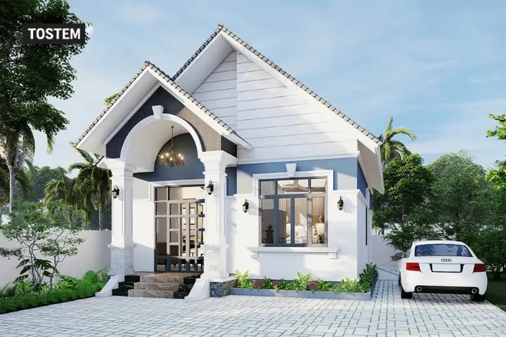 Mẫu Nhà Ống 1 Tầng Mái Thái