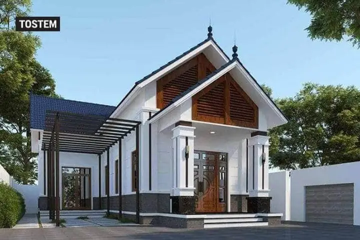 Mẫu Nhà Ống 1 Tầng Phong Cách Tân Cổ Điển