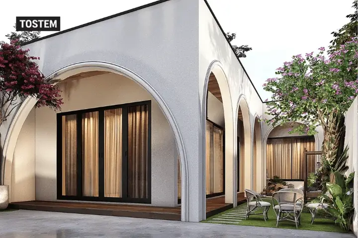 Mẫu Nhà Ống 1 Tầng Chữ L