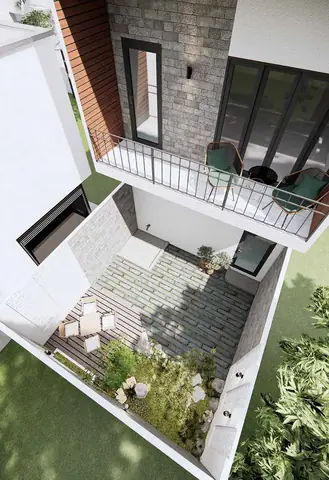 Mẫu Nhà Ống 2 Tầng 4×10 Có 2 Phòng Ngủ 1 Phòng Thờ